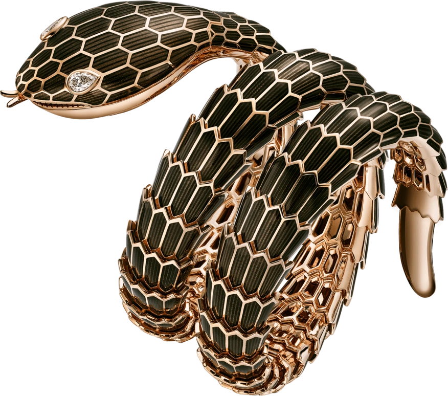 Bulgari,Serpenti 40mm,40mm,Rose Gold,White,Handwound,30hours,In-house Caliber,103559