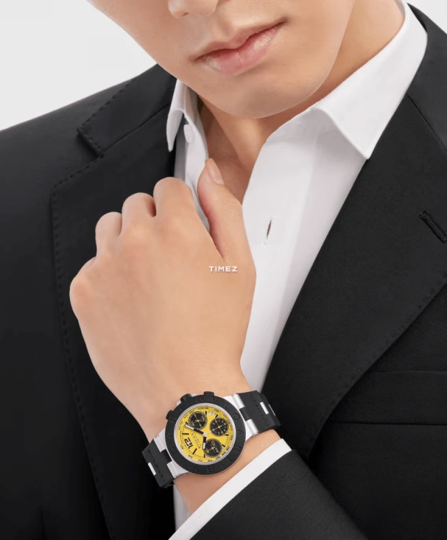 Bulgari,Aluminium 41mm,41mm,Aluminium,Yellow,Black,Automatic,Chronograph,Day,104006