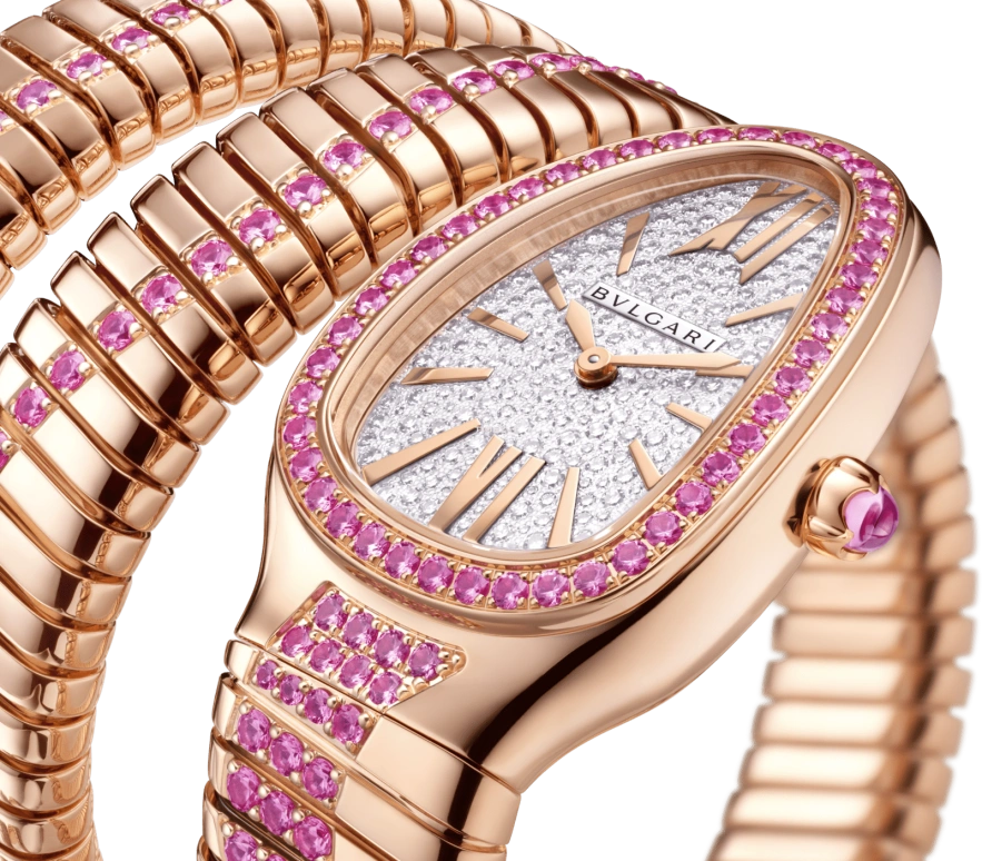 Bulgari,Serpenti 35mm,35mm,Rose Gold,Silver,Quartz,Sapphire,Other,104273