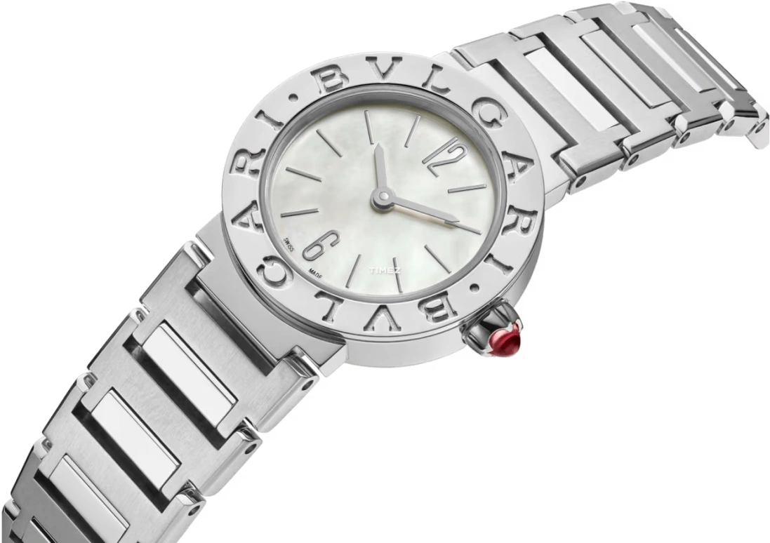 Bulgari,Bulgari Bulgari 23mm,23mm,Stainless Steel,White,Quartz,Round,Silver,104032