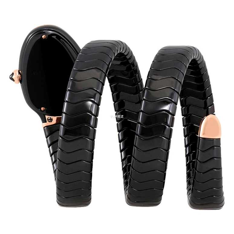 Bulgari,Serpenti 35mm,35mm,Rose Gold,Ceramic,Black,Quartz,Other,Black,Rose Gold,102885