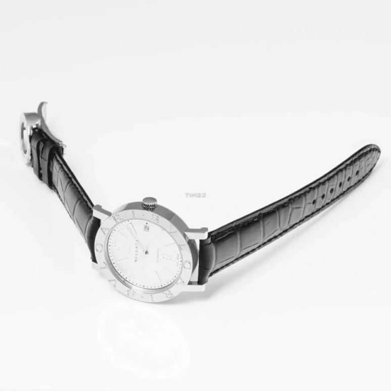 Bulgari,Other 38mm,38mm,Stainless Steel,White,Automatic,Day,Sapphire,Crystal Glass,101367