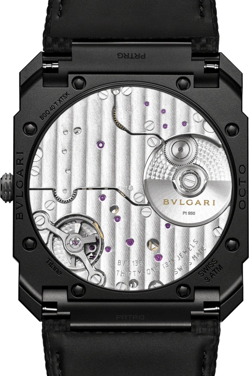 Bulgari,Octo 40mm,40mm,Titanium,Black,Automatic,60hours,In-house Caliber,104268