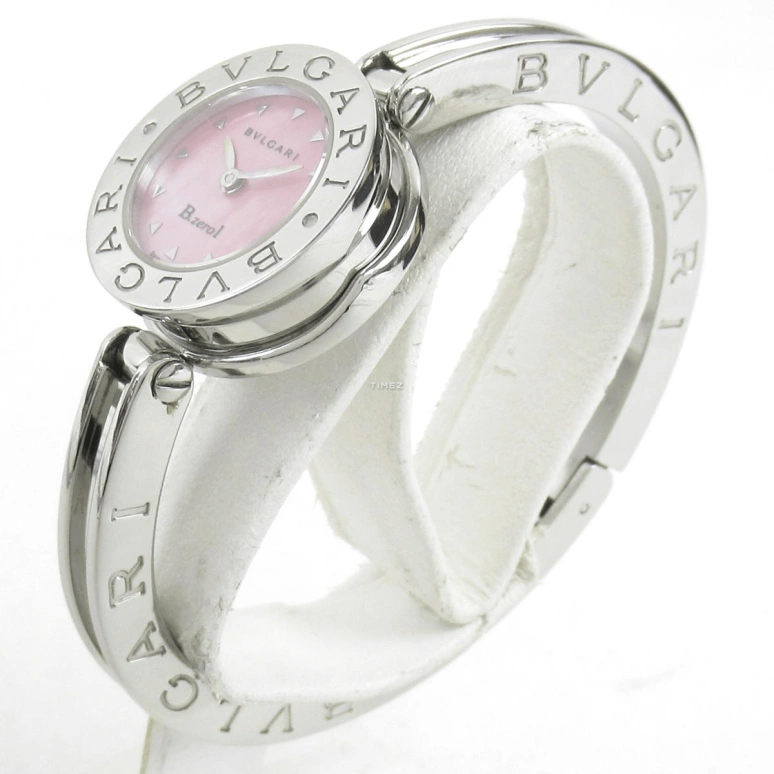 Bulgari,B.Zero1 22mm,22mm,Stainless Steel,Pink,Quartz,Sapphire,Crystal Glass,Round,BZ22C2SS