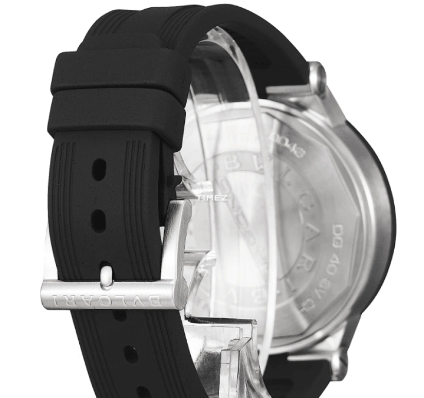 Bulgari,Other 40mm,40mm,Stainless Steel,Black,Automatic,Chronograph,Day,101756
