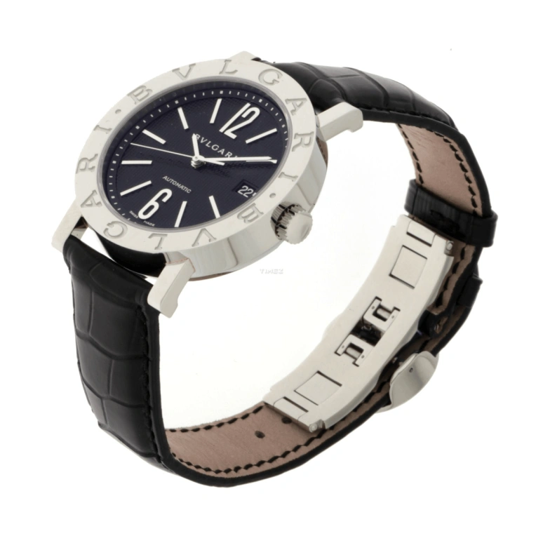 Bulgari,Other 38mm,38mm,Stainless Steel,Black,Automatic,Sapphire,Round,101368