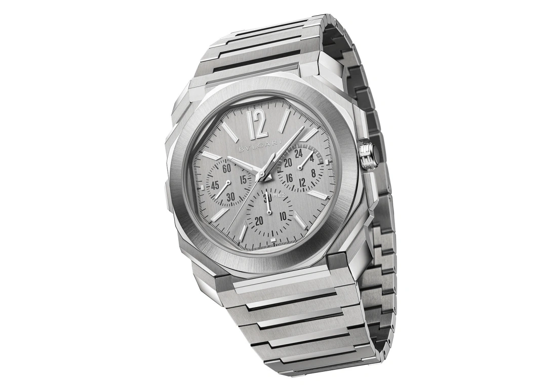 Bulgari,Octo 43mm,43mm,Stainless Steel,Silver,Chronograph,Sapphire,Crystal Glass,103661