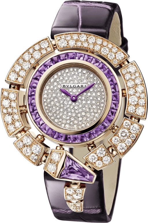 Bulgari,Serpenti 37mm,37mm,Rose Gold,Crystal,Sapphire,Crystal Glass,Rose Gold,Setting,Diamonds,103125