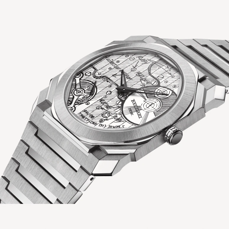 Bulgari,Octo 40mm,40mm,Stainless Steel,Silver,White,Automatic,Octagon,Silver,104163