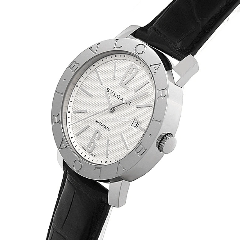 Bulgari,Bulgari Bulgari 42mm,42mm,Stainless Steel,White,Automatic,Day,Sapphire,Crystal Glass,BB42WSLD,BB42WSLD/N
