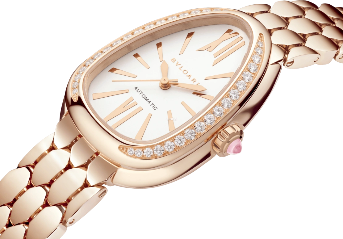 Bulgari,Serpenti Seduttori 34mm,34mm,Rose Gold,White,Automatic,50hours,In-house Caliber,103899