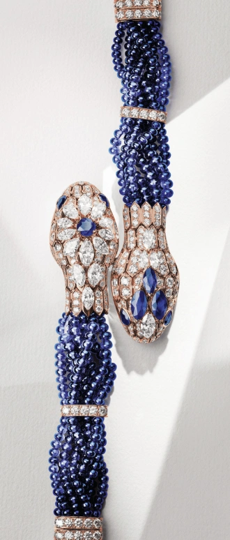 Bulgari,Serpenti 0mm,0mm,Rose Gold,Sapphire,Silver White,Quartz,Sapphire,Crystal Glass,Other,103344
