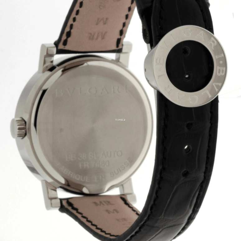 Bulgari,Other 38mm,38mm,Stainless Steel,Black,Automatic,Sapphire,Round,101368