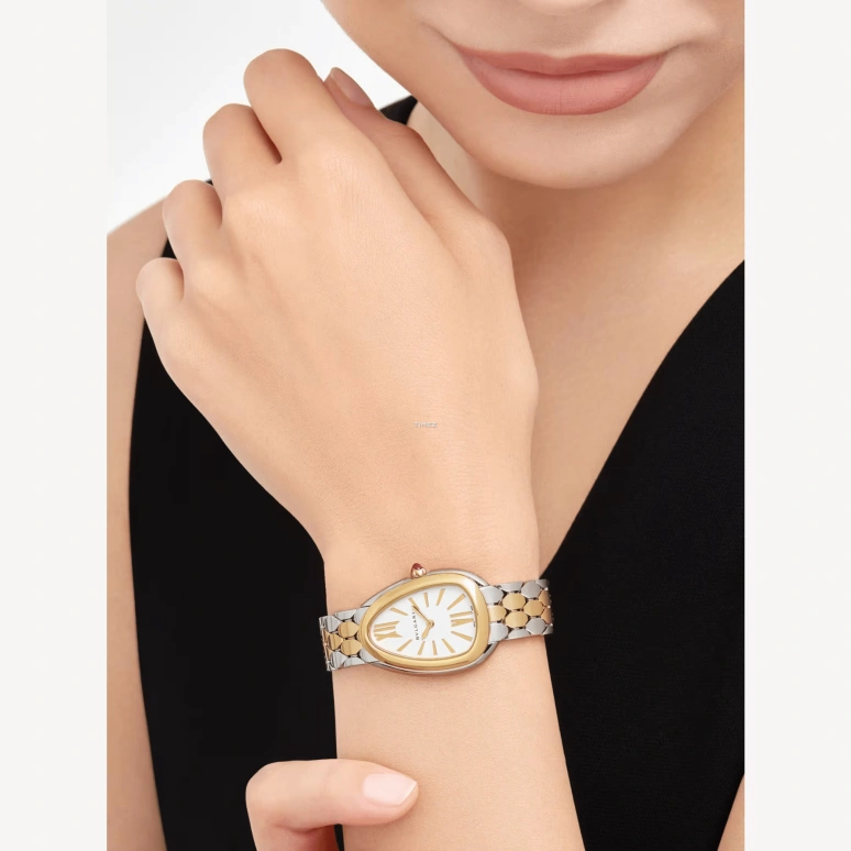 Bulgari,Serpenti Seduttori 33mm,33mm,Stainless Steel,Silver White,Quartz,Sapphire,Crystal Glass,Other,103955