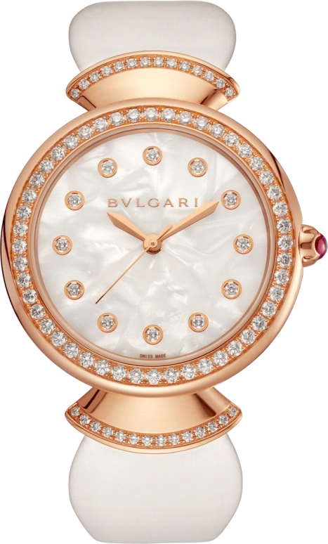 Bulgari,Divas' Dream 37mm,37mm,Rose Gold,White,Sapphire,Crystal Glass,Setting,Diamonds,102575