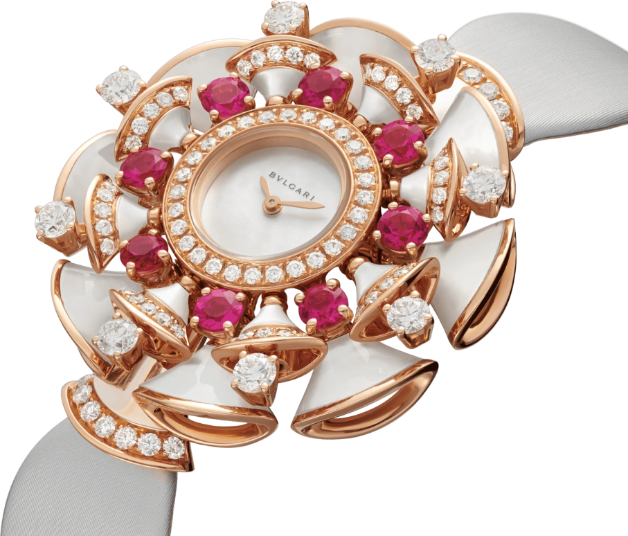 Bulgari,Divas' Dream 39mm,39mm,Rose Gold,Pearl,White,Quartz,26280hours,In-house Caliber,102218