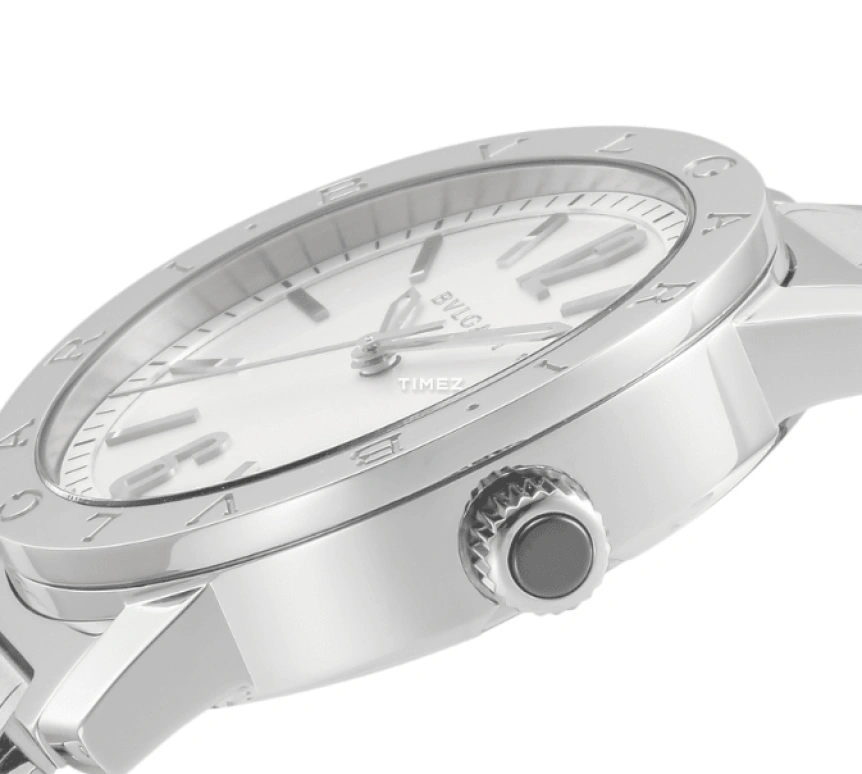 Bulgari,Other 39mm,39mm,Stainless Steel,Silver,Automatic,Day,Sapphire,BB39WSSD