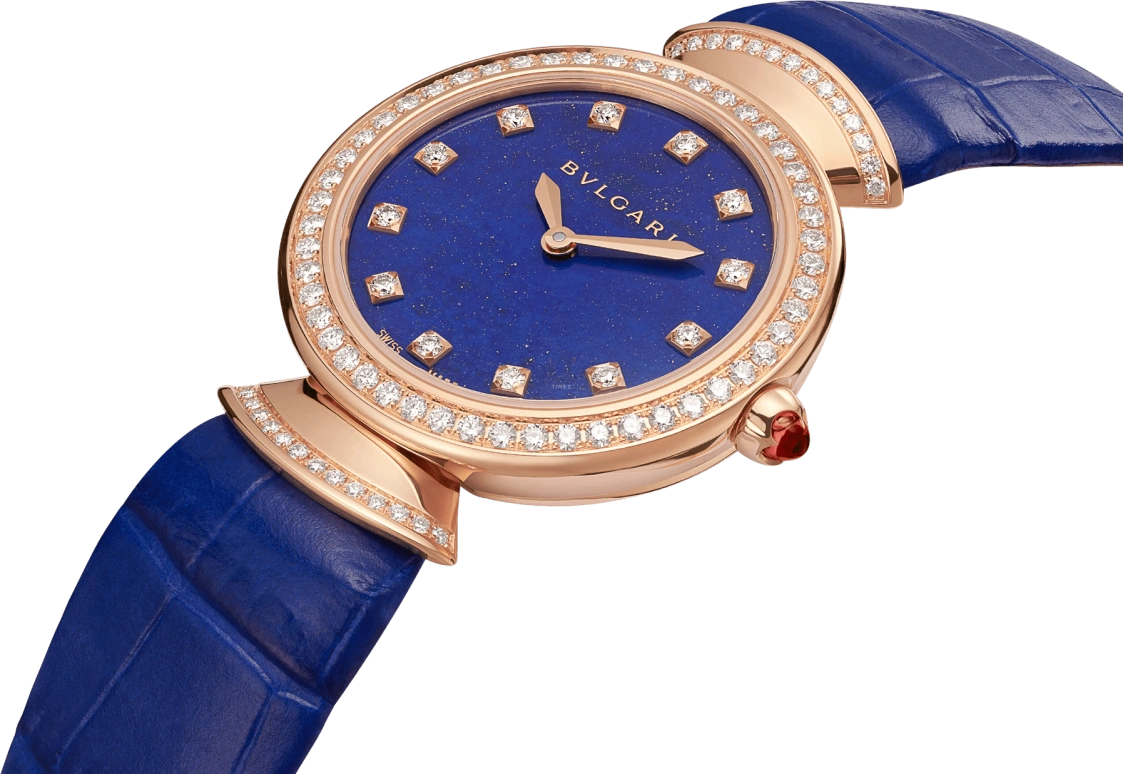 Bulgari,Divas' Dream 30mm,30mm,Rose Gold,Blue,Sapphire,Crystal Glass,103261