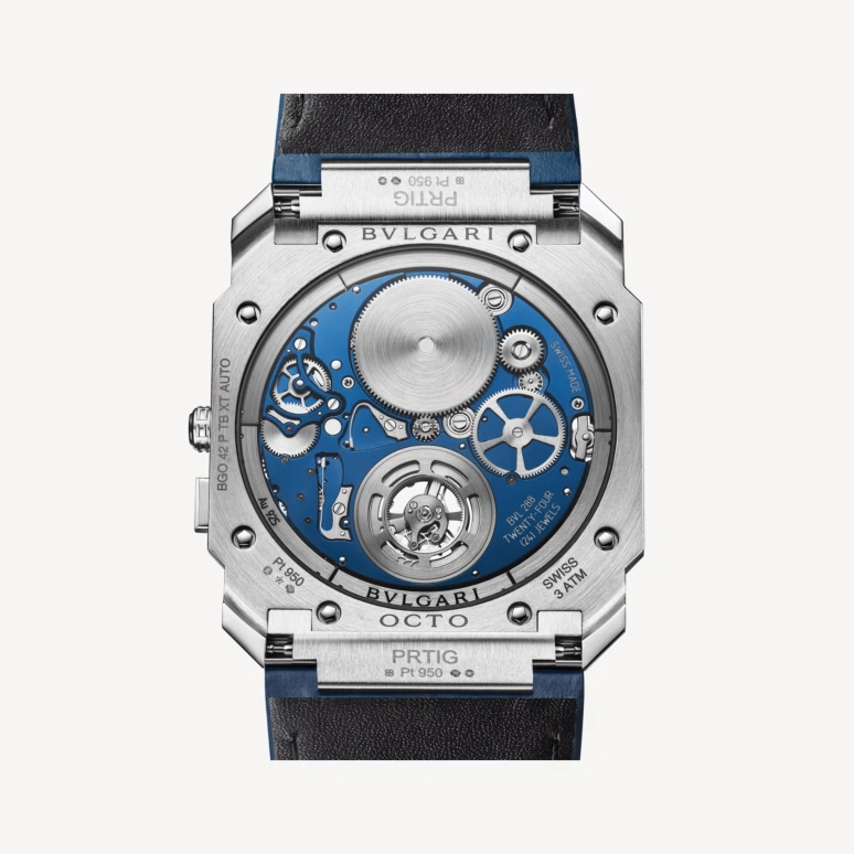 Bulgari,Octo 42mm,42mm,Platinum,Blue,Skeleton,Automatic,Tourbillon,Octagon,103976