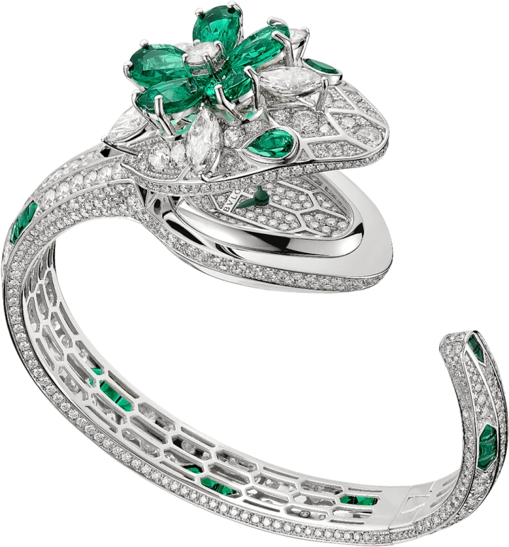 Bulgari,Serpenti ,White Gold,Setting,Diamonds,Emerald,103037