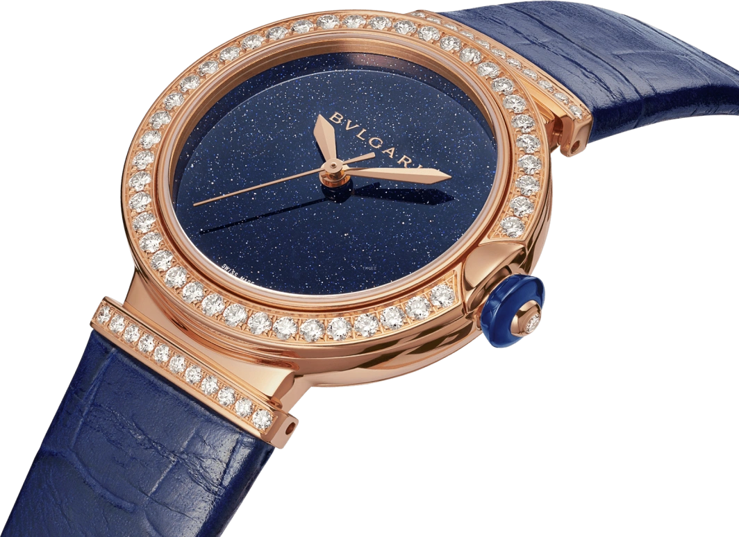 Bulgari,Lvcea 33mm,33mm,Rose Gold,Blue,Automatic,42hours,In-house Caliber,103341
