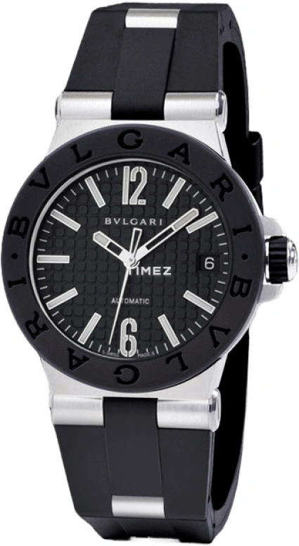 Bulgari,Diagono 29mm,29mm,Stainless Steel,Black,Sapphire,Crystal Glass,Closed,DG29BSVD
