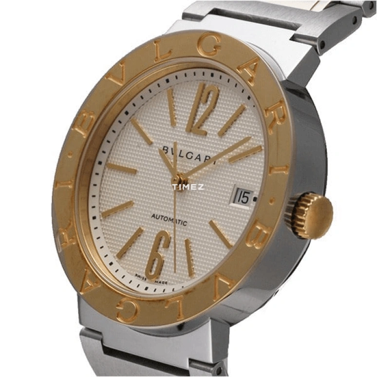Bulgari,Bulgari Bulgari 38mm,38mm,Stainless Steel,White,Automatic,Day,Sapphire,Crystal Glass,BB38WSGD,BB38WSGD/N