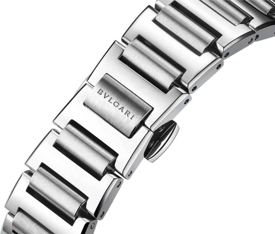 Bulgari,Lvcea 28mm,28mm,Stainless Steel,Pink Red,Automatic,Sapphire,Round,104107