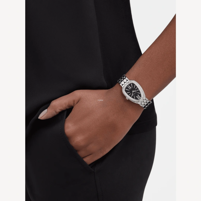 Bulgari,Serpenti Seduttori 33mm,33mm,Stainless Steel,Black,Quartz,Sapphire,Crystal Glass,Other,103950