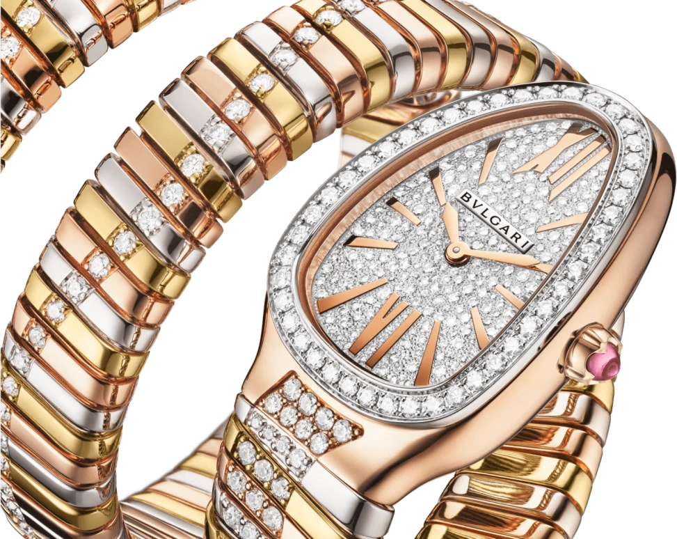 Bulgari,Serpenti 35mm,35mm,Rose Gold,White Gold,Yellow Gold,Silver,Quartz,Sapphire,Other,104096