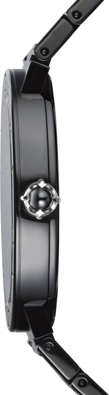 Bulgari,Bulgari Bulgari 33mm,33mm,Stainless Steel,Black,In-house Caliber,Sapphire,Crystal Glass,103557
