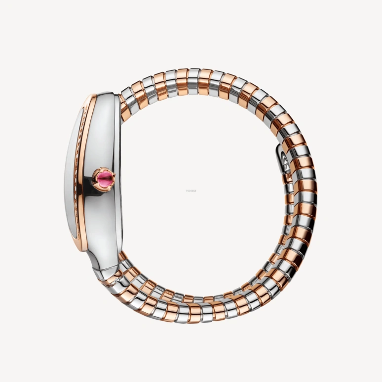 Bulgari,Serpenti 35mm,35mm,Rose Gold,Stainless Steel,Green,Quartz,Sapphire,Other,102790