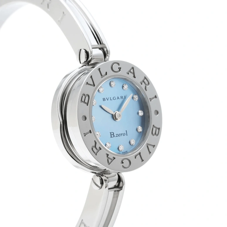 Bulgari,B.Zero1 22mm,22mm,Stainless Steel,Blue,Quartz,Sapphire,Crystal Glass,Round,BZ22BSS,BZ22BSS/12.S