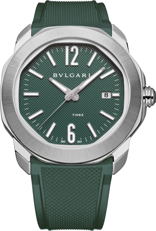 Bulgari,Octo 41mm,41mm,Stainless Steel,Green,Automatic,Day,42hours,104091