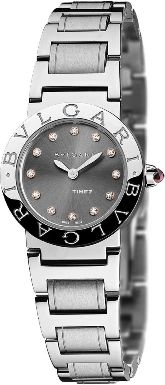 Bulgari,Other 26mm,26mm,Stainless Steel,Grey,Quartz,BBL26C65S,BBL26C65S/12