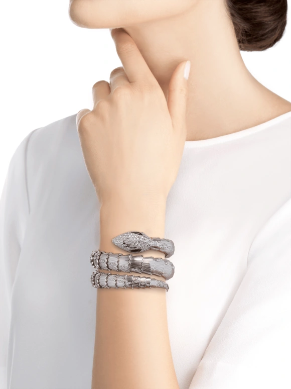 Bulgari,Serpenti 40mm,40mm,White Gold,Silver,Quartz,26280hours,In-house Caliber,102141