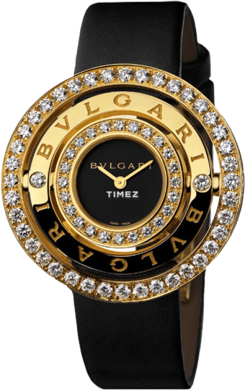 Bulgari,Astrale 36mm,36mm,Yellow Gold,Black,Sapphire,Crystal Glass,Setting,Diamonds,AE36D1BL