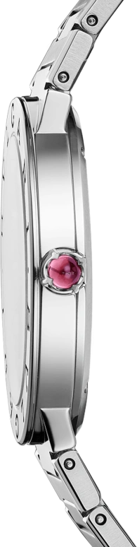 Bulgari,Bulgari Bulgari 33mm,33mm,Stainless Steel,Silver,Pink,Sapphire,Crystal Glass,Setting,103711