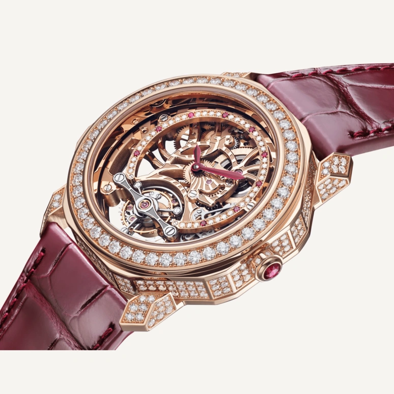 Bulgari,Octo 38mm,38mm,Rose Gold,Rose Gold,Skeleton,Automatic,Round,103751