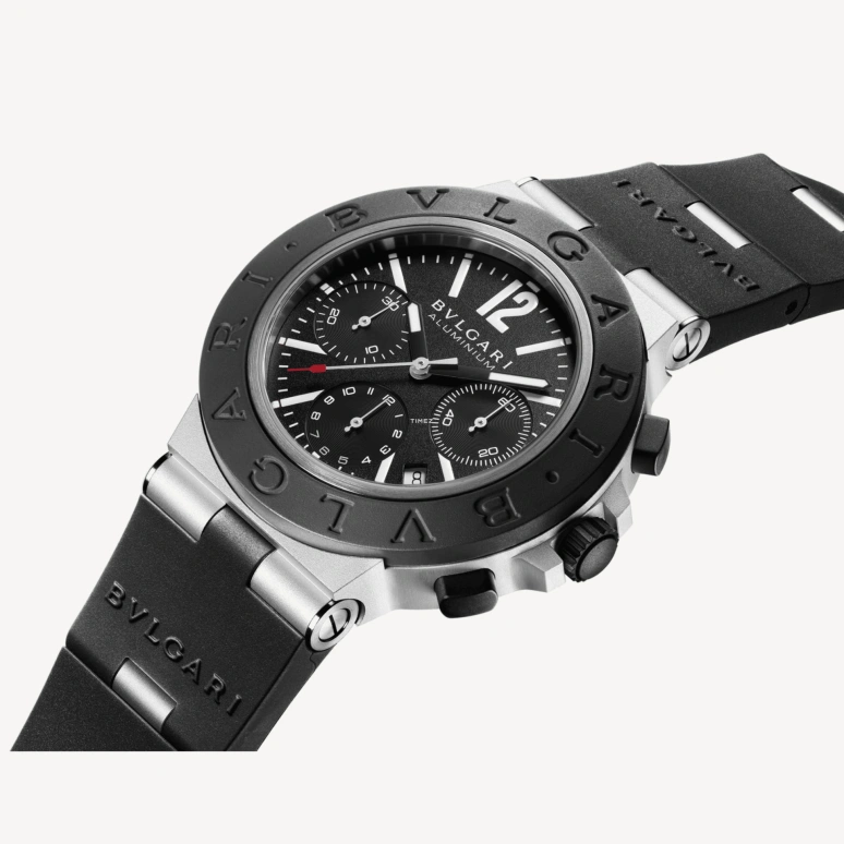 Bulgari,Other 41mm,41mm,Aluminium,Black,Automatic,Chronograph,Round,103868