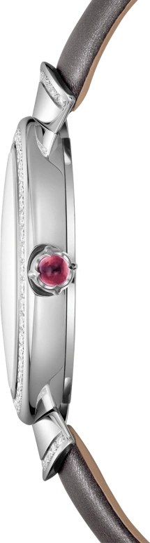 Bulgari,Divas' Dream 30mm,30mm,White Gold,Natural,Coffee,Brown,Quartz,In-house Caliber,Sapphire,Crystal Glass,102434
