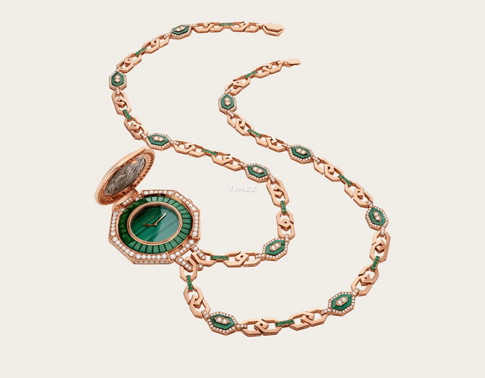 Bulgari,High Jewellery 52mm,52mm,Rose Gold,Green,Quartz,Sapphire,Octagon,102847