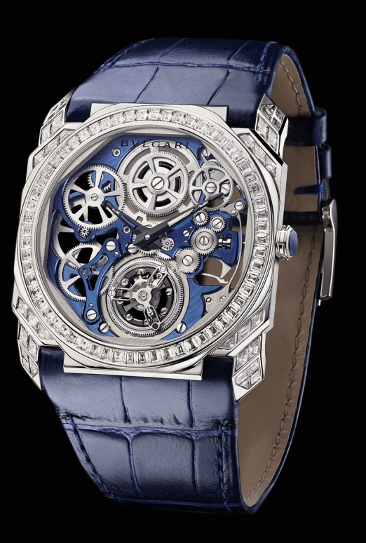 Bulgari,Octo 40mm,40mm,Platinum,Skeleton,Blue,Handwound,Tourbillon,52hours,103254