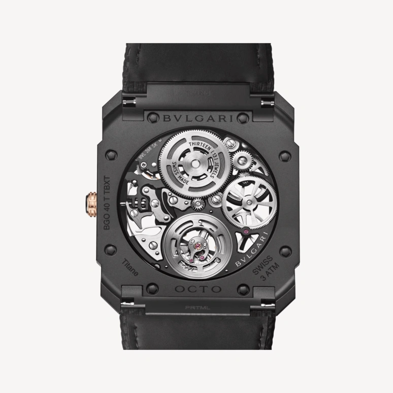 Bulgari,Octo 40mm,40mm,Titanium,Black,Skeleton,Handwound,Tourbillon,Octagon,103984