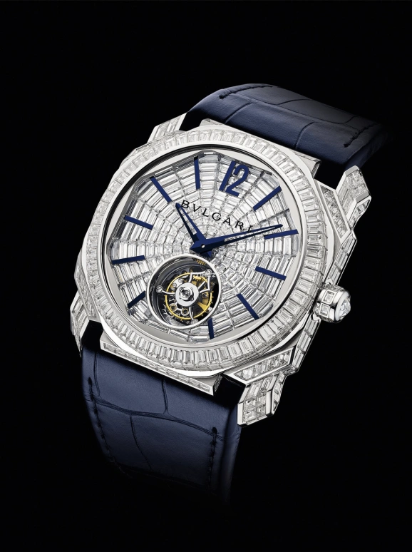 Bulgari,Octo 41mm,41mm,White Gold,Silver White,Automatic,Sapphire,Crystal Glass,Octagon,102852