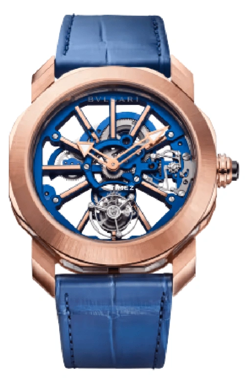 Bulgari,Octo 44mm,44mm,Rose Gold,Skeleton,Handwound,Tourbillon,Round,103699