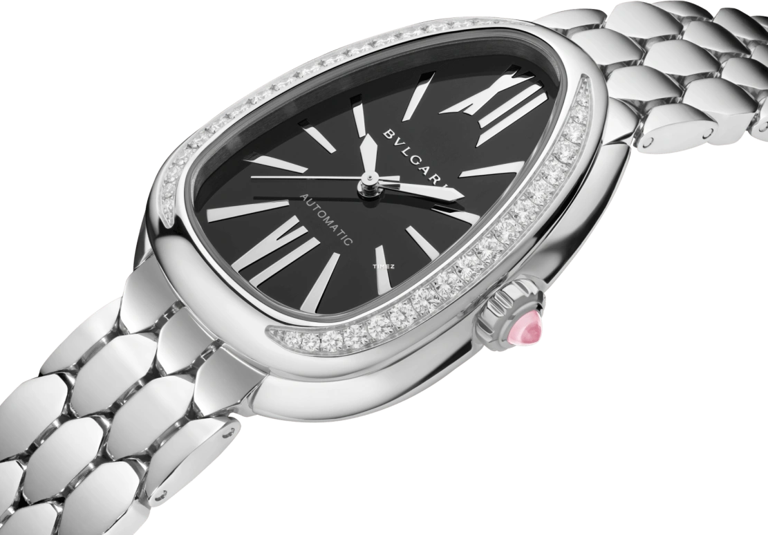 Bulgari,Serpenti Seduttori 34mm,34mm,Stainless Steel,Black,Automatic,50hours,In-house Caliber,104062
