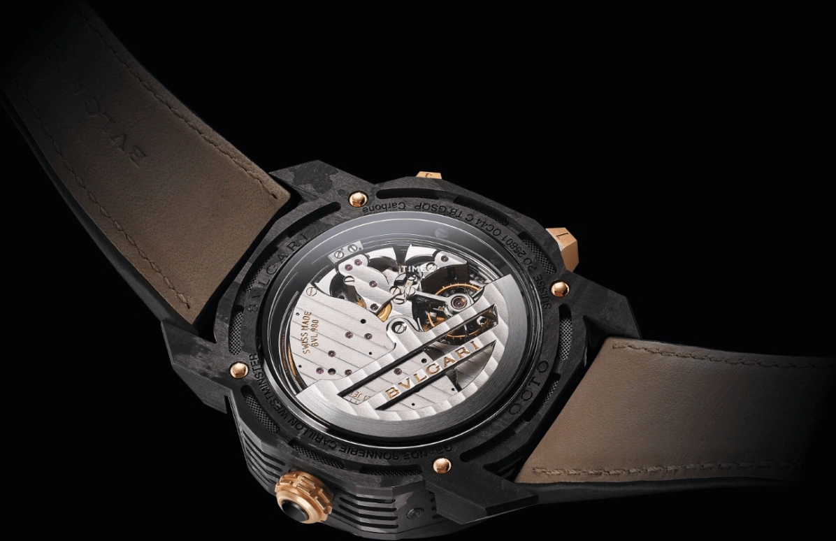 Bulgari,Octo 44mm,44mm,Carbon,Rose,Automatic,Moonphase,Perpetual Calendar,Month,Date,In-house Caliber,Sapphire,Crystal Glass,103195