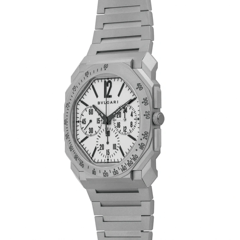 Bulgari,Octo 42mm,42mm,Titanium,White,Automatic,Chronograph,60hours,REVOLUTION THE RAKE