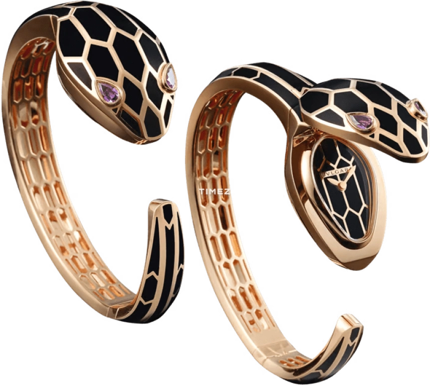 Bulgari,Serpenti 36mm,36mm,Rose Gold,Black,Quartz,Other,Rose Gold,Black,102959